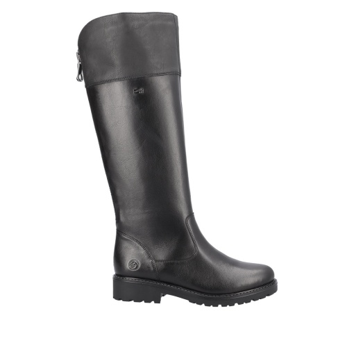 Cizme cu pulpa reglabila, piele naturala, R6581-04, negru - Img 7