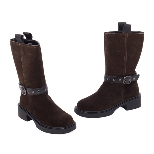 Cizme scurte dama KARISMA 1J890003B 02-I, maro inchis - imagine 2