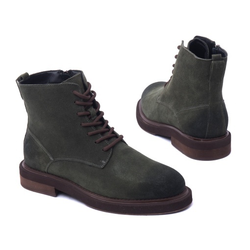 Ghete barbati din piele intoarsa, Otter, L1L170016C 40-I, kaki - Img 3