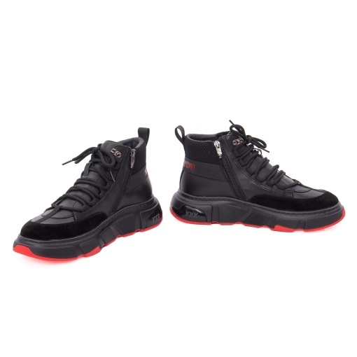 Ghete barbati din piele naturala, Gryxx 1JS90005 01-N, negru - Img 3