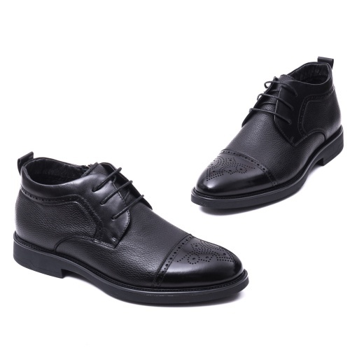 Ghete barbati din piele naturala, Otter, 7FSN70005A 01-N, negru - Img 2