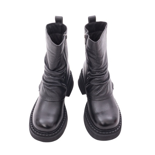 Ghete dama din piele naturala, Epica 3A691-M1162B-F626 01-N, negru - Img 4