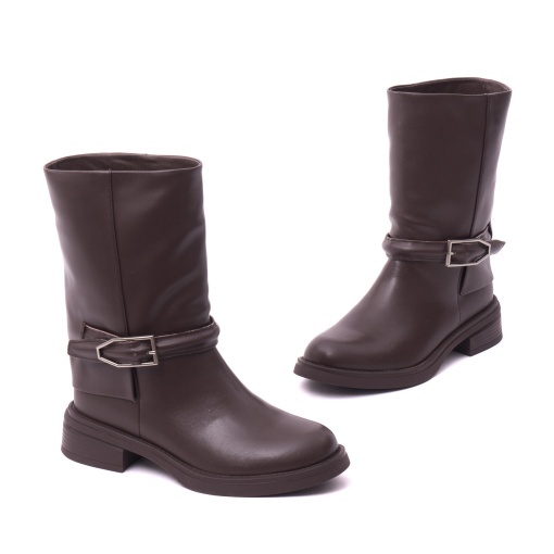Ghete dama din piele naturala, Karisma, V724A494H-61B-C457 02-N, maro - Img 2