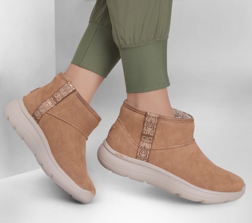 Ghete Skechers din piele întoarsă On-The-GO Encore 144850 csnt Chestnut