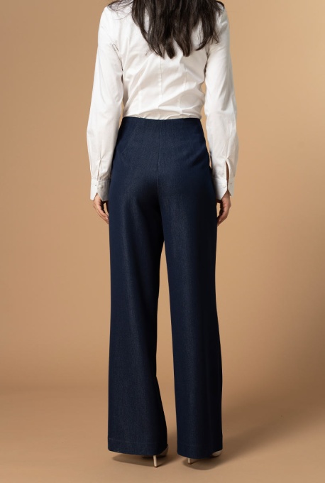 Pantaloni din denim LIDYA, Hermosa, bleumarin - Img 6
