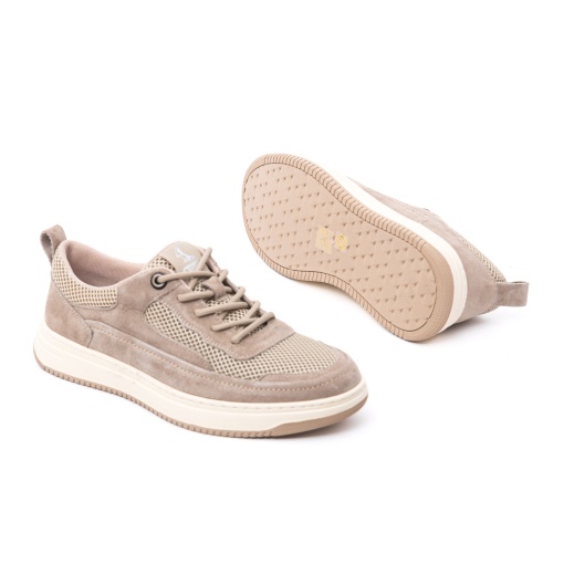 Pantofi bărbătești Otter E6E660006B 03-Z din piele naturala, bej - Img 4