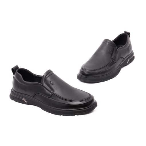 Pantofi bărbătești Otter E6E660009A 01-N din piele naturala, negru - Img 2