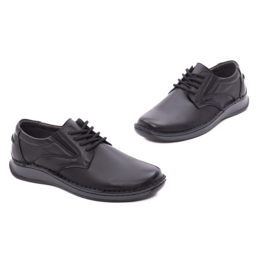Pantofi barbati casual din piele naturala, Otter 85DT80007A 01-N, negru - Img 2