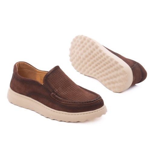 Pantofi barbati din piele naturala, Battisto Lascari SM-1, maro coffee - Img 4