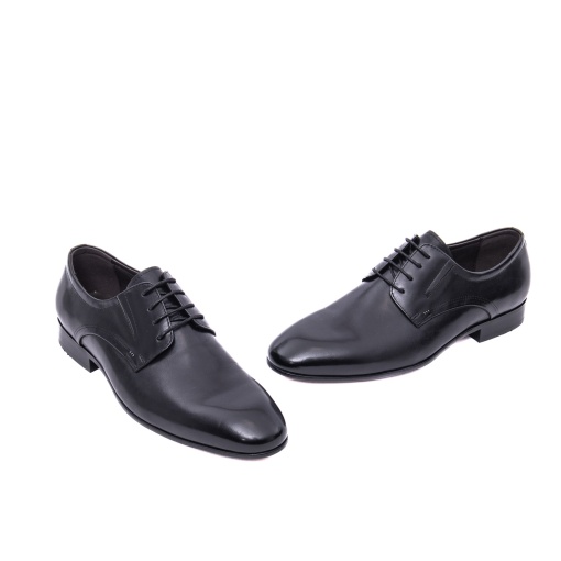 Pantofi bărbați eleganți Caribu 3MKD1-16-6A 01-N negri piele naturală office/formal - Img 2