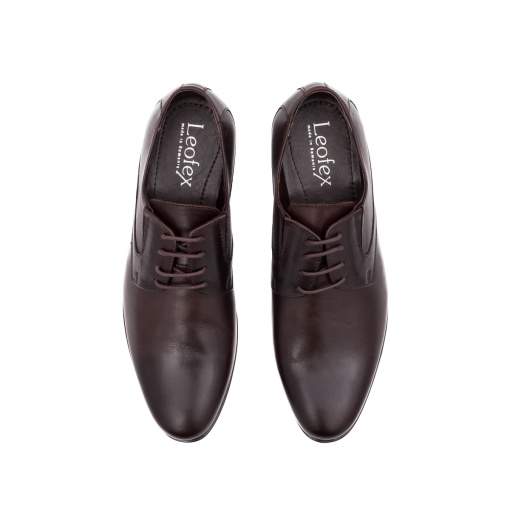 Pantofi barbati piele, 690 RED WOOD, maro - Img 6