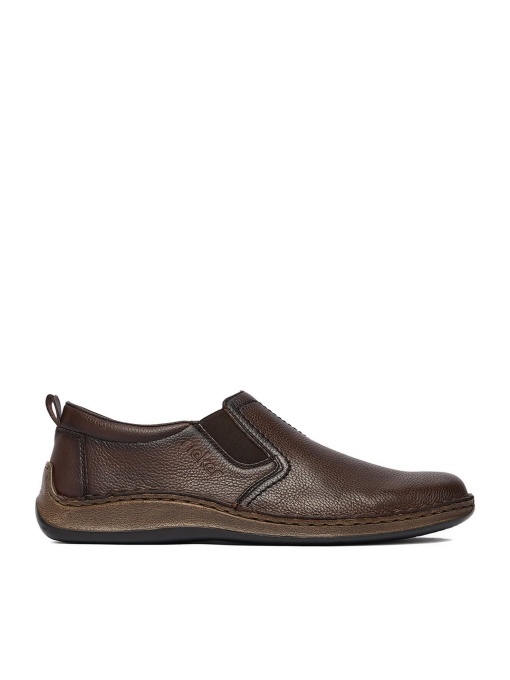 Pantofi Bărbați Rieker 05264-26 Slip-on Maro - Piele Naturală - Confort Lat - Img 8