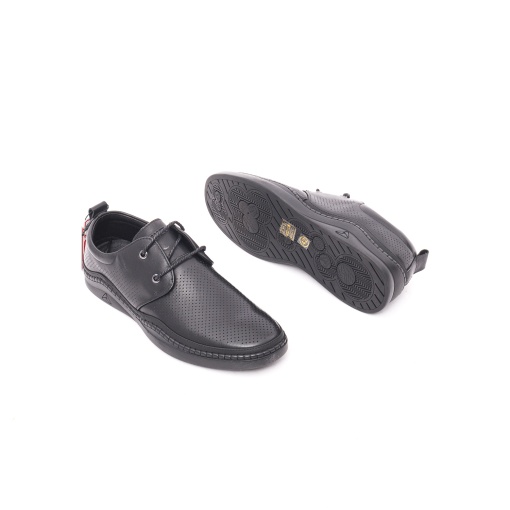 Pantofi Bărbați Vară Otter E6E660008A 01-N din Piele Naturală Perforată – Negru - Img 3