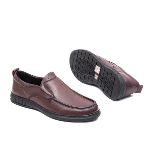 Pantofi casual, piele naturala, E6E600033B C4-N, maro - Img 4