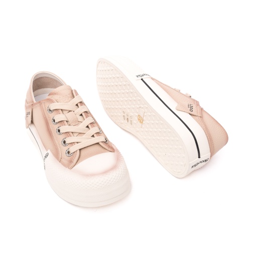 Pantofi Dama Bej PASS Collection Tip Converse, X5X640012A 03-N, bej - Img 3