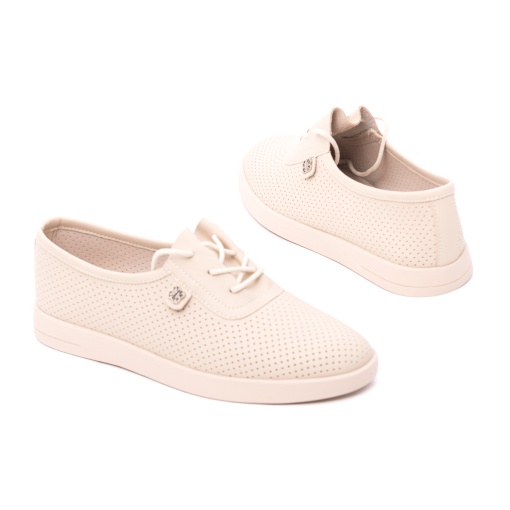 Pantofi damă bej Pass Collection W1W160004B C5-N – piele naturală perforată, comozi și ușori, ideali pentru vară - Img 3