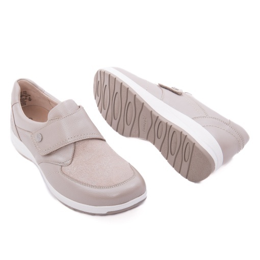 Pantofi dama casual din piele naturala, Caprice, 9-24710-46 345 TAUPE COMB, taupe - Img 3