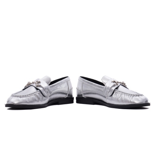 Pantofi dama casual din piele naturala, Epica 4ZFL80009B 18-N, argintiu - Img 5