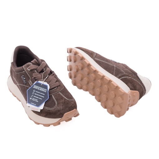 Pantofi dama casual din piele naturala nabuc, OBUWIE, Lee Cooper LCJ-26-01-4649L, maro - Img 3