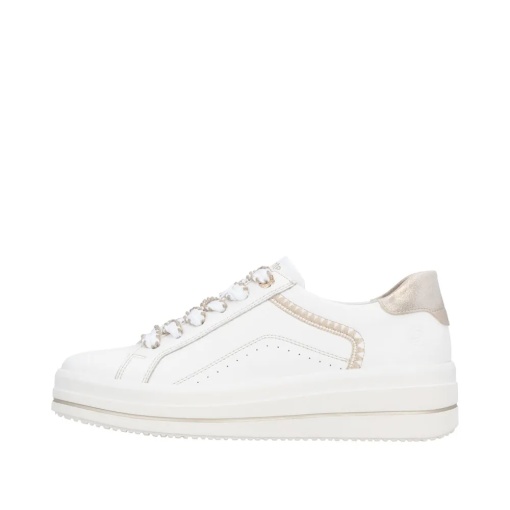 Pantofi dama casual din piele naturala, Remonte D1C13-80, alb - Img 6