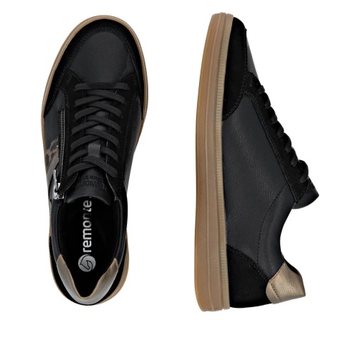 Pantofi dama casual din piele naturala, Remonte, D2C04-03, negru - Img 10