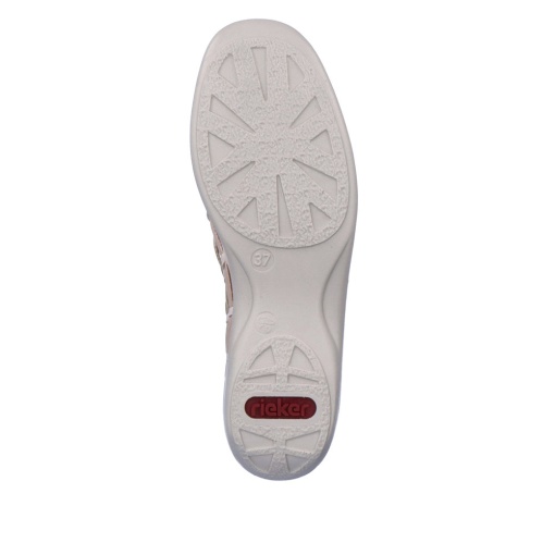 Pantofi dama casual, Rieker 413V8-60 din piele naturala, roz prafuit - Img 8