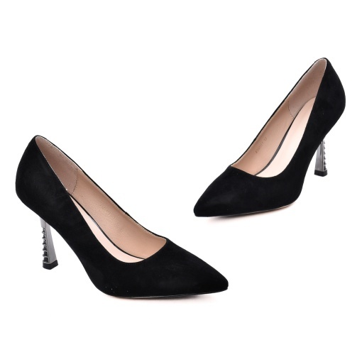 Pantofi dama din piele intoarsa, Epica, K3K380011 01-I, negru - Img 3