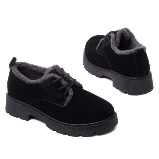 Pantofi dama din piele intoarsa, Karisma J8J870012A 01-I, negru - Img 3