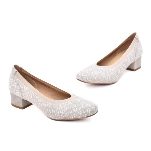Pantofi dama din piele intoarsa, Karisma, JIJI80048B 97-I, bej - Img 2