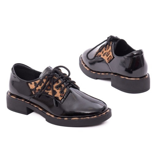 Pantofi dama din piele naturala lacuita, Epica D7A203-M107-G575A 01-L, negru - Img 3