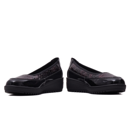 Pantofi dama din piele naturala lacuita, Karisma, V4VA60006B 19-O, bordo - Img 5