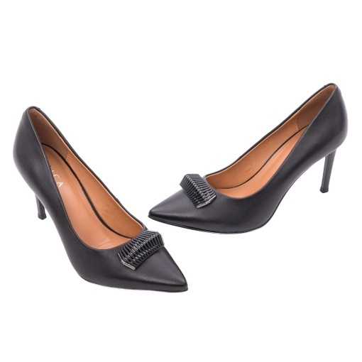 Pantofi dama eleganti din piele naturala, Epica, 1JI90007 01-N, negru - Img 2
