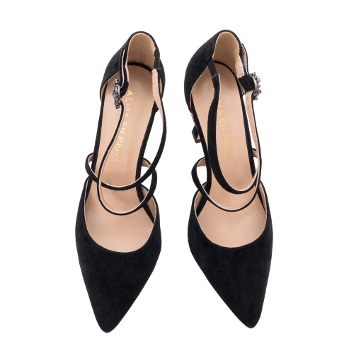 Pantofi dama eleganti din piele naturala intoarsa, ALMA EN PENA, I260242 SUEDE BLACK, negru - Img 4