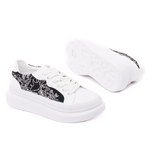 Pantofi dama PASS Collection, 2USL60008B 47-Z din piele ecologica, alb - Img 4