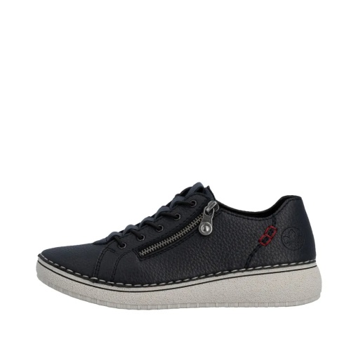Pantofi dama, piele naturala, Rieker 50965-14, bleumarin - Img 5