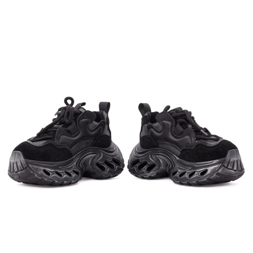 Pantofi dama sport din piele mix, Gryxx 1SW90005A 01-Z, negru - Img 5