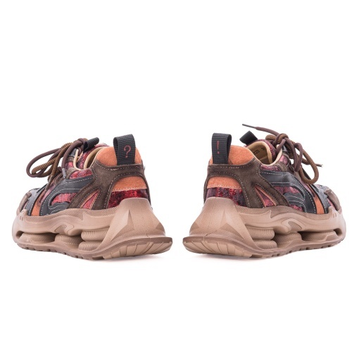 Pantofi dama sport din piele naturala nabuc, PASS Collection, 1LY90022B, multicolor - Img 7