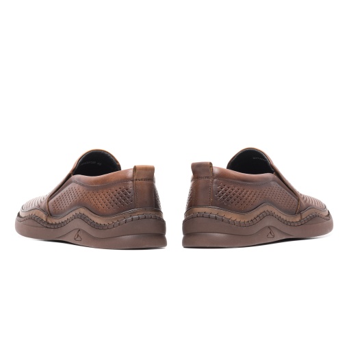 Pantofi de vara barbati stil mocasin, E6E640003B 02-N, coniac - Img 3