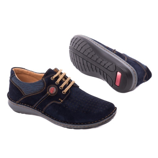 Pantofi de vara din piele intoarsa, Otter OT9560 42-I, bleumarin - Img 4