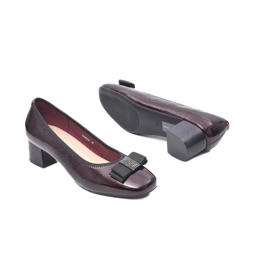 Pantofi eleganti cu toc mic piele naturala, X4X450053B 23-L - Img 6