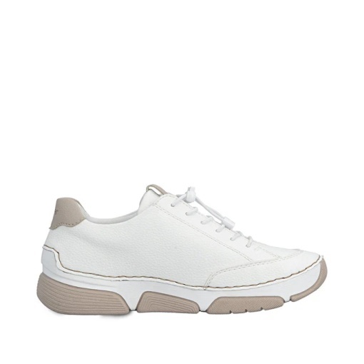 Pantofi Sport Damă Rieker 45969-80 Albi - Confort Antistress - Piele Ecologică - Img 5