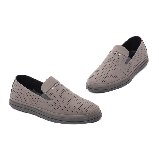 Pantofi vara bărbătești Otter J2J260015D 14-N din piele naturala, gri - Img 2