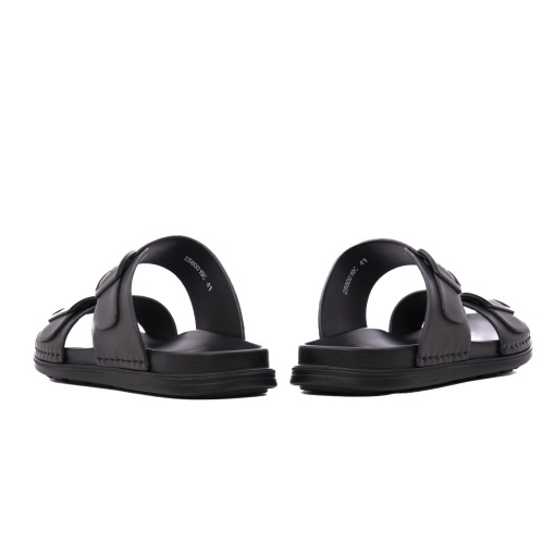 Papuci barbati din piele naturala, Otter 28Z580019C 51-N, gri inchis - Img 6