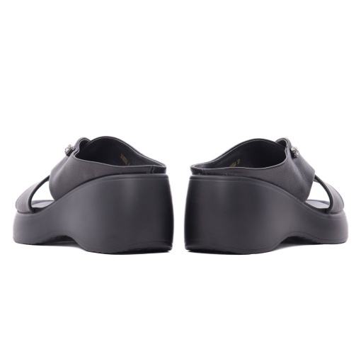 Papuci dama din piele naturala, PASS Collection 9NMA80004A 01-N, negru - Img 6