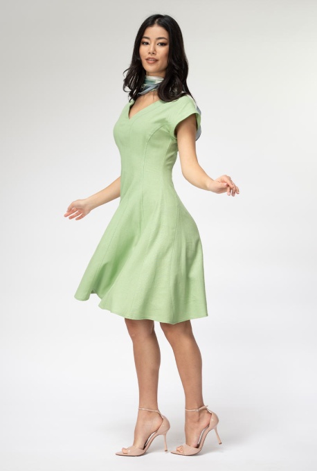 Rochie de in uni cu croi amplu YANIRA, Hermosa, olive - Img 8