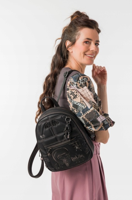 Rucsac damă ORCHESTRA IRON din piele ecologica, Anekke 43755-252 Negru - Img 6