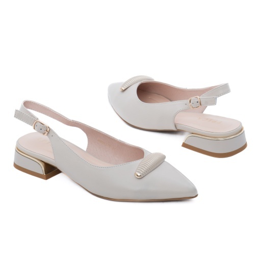 Sabot cu bareta dama din piele naturala, Epica JIJI80032B 52-N, crem - Img 3