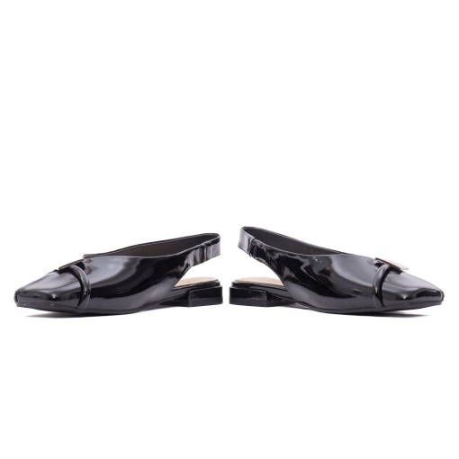 Sabot cu bareta dama din piele naturala lacuita, Epica 7QXS80016C 01-L, negru - Img 5