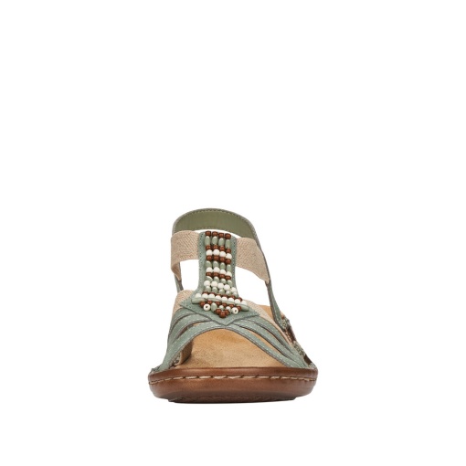 Sandale dama casual, piele ecologica, 60851-52, olive - Img 2