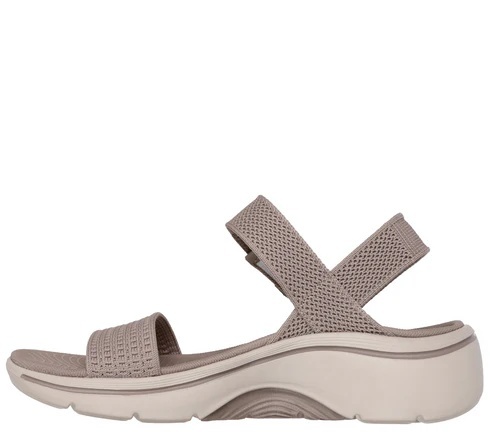 Sandale dama din material textil, Skechers GO WALK ARCH FIT 2.0 140874 TPE TAUPE, taupe - Img 2